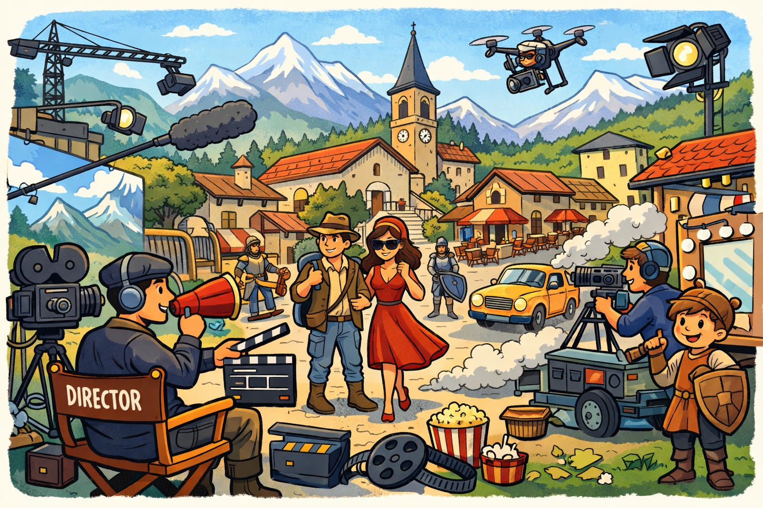 Saint-Vincent fait son Cinéma : Quand le village devient un plateau de tournage.