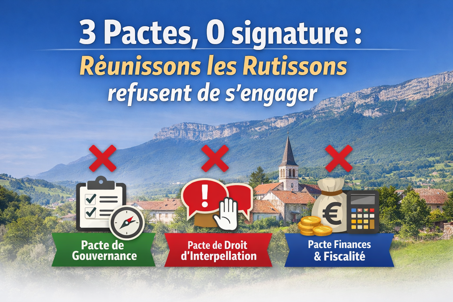 3 Pactes, 0 signature : Réunissons les Rutissons refusent de s’engager 📜