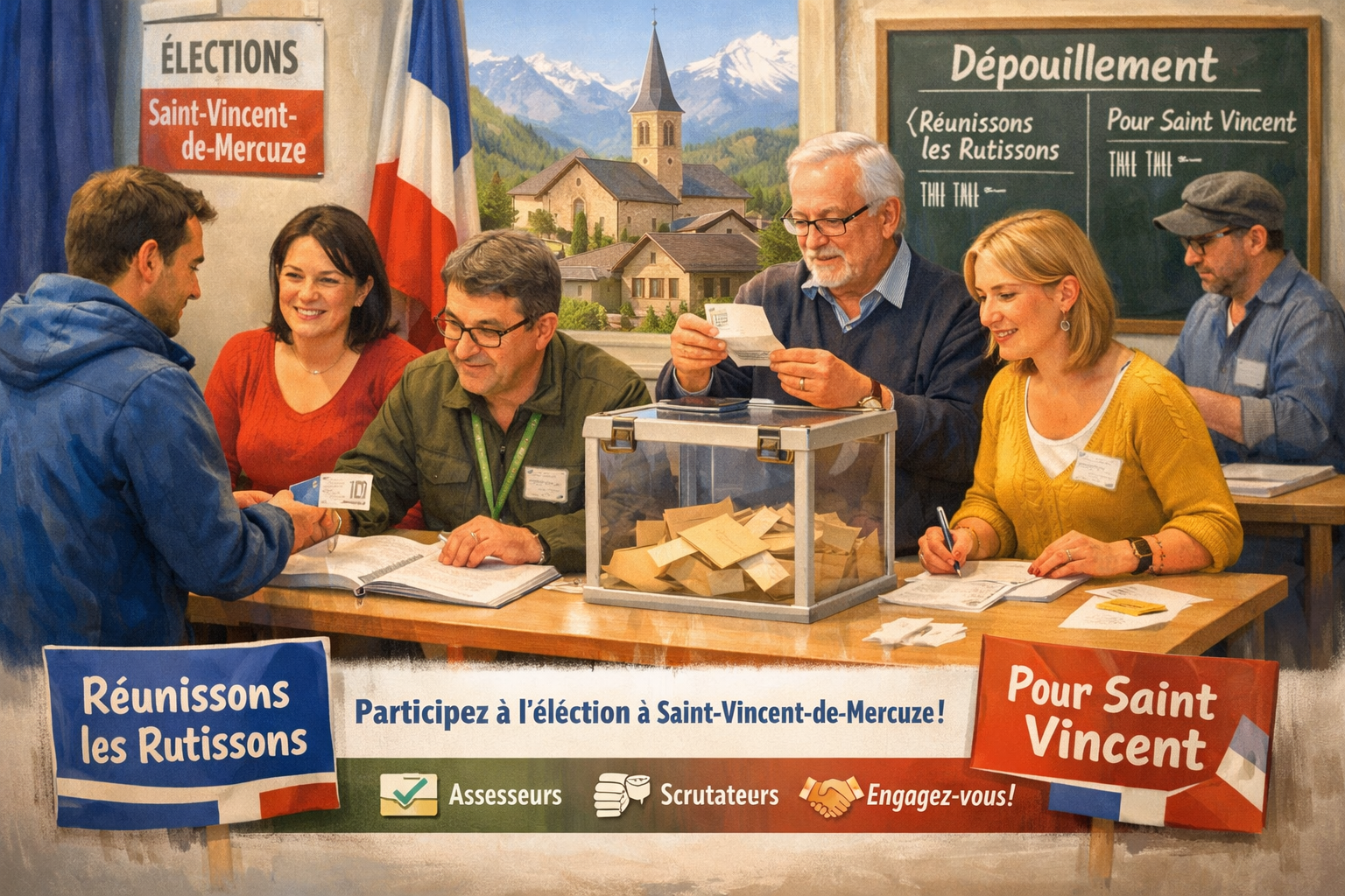 🗳️COULISSES DU SCRUTIN 👉 Devenez acteur de l’élection à Saint-Vincent-de-Mercuze